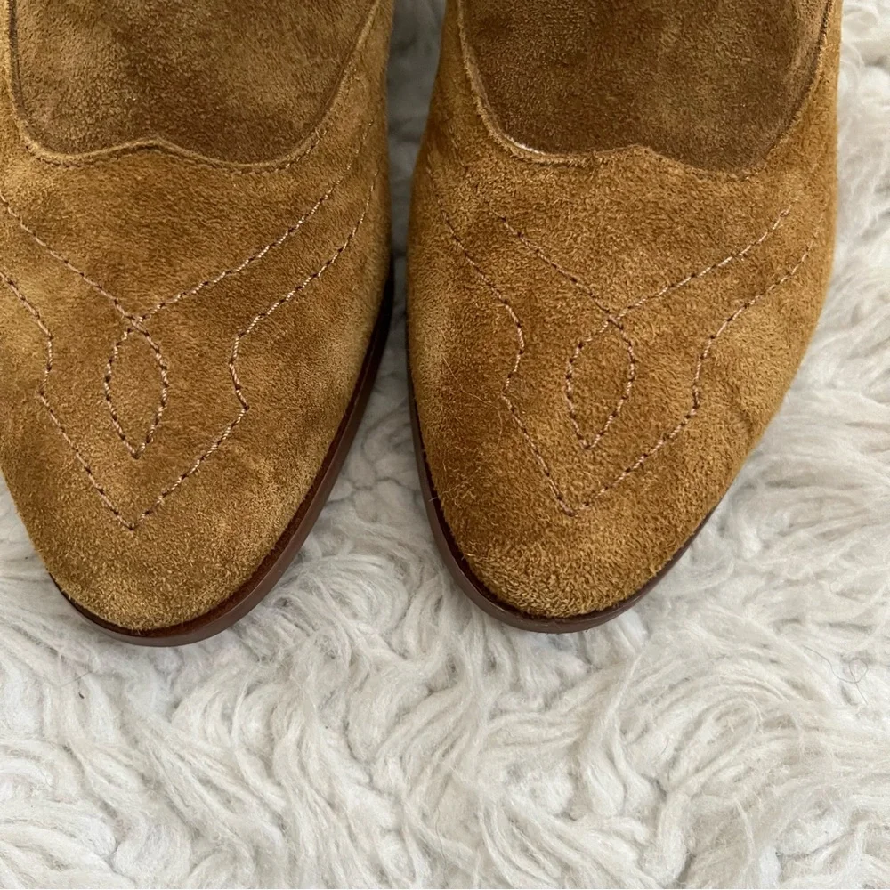 Sezane Billie Low Ankle Boots - Taupe Suede - Picture 3 of 8